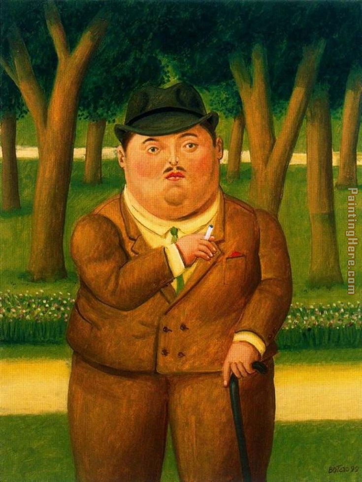 En el parque painting - Fernando Botero En el parque art painting